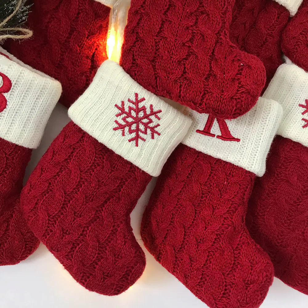 Holiday Knitted Alphabet Socks