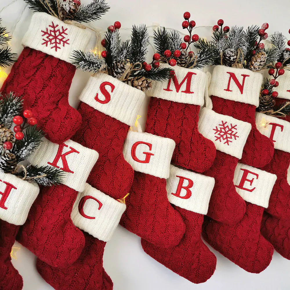 Holiday Knitted Alphabet Socks