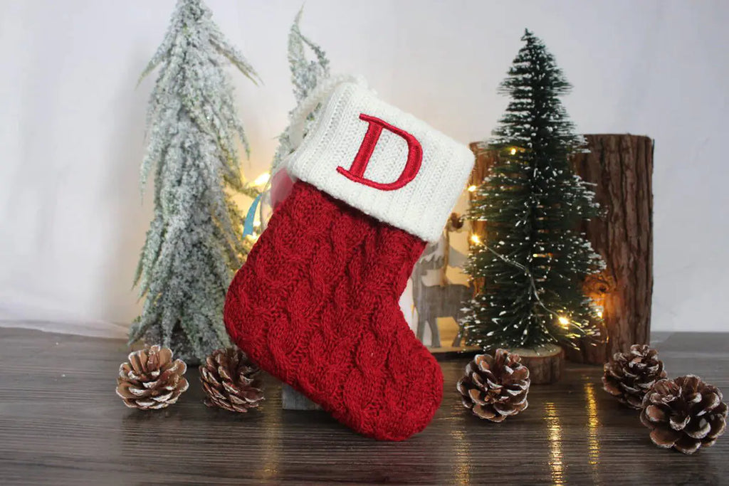 Holiday Knitted Alphabet Socks