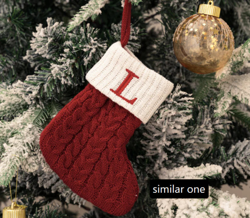 Holiday Knitted Alphabet Socks